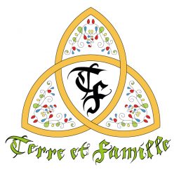 logo de terre et Famille qui ressemble à une enluminure médiévale