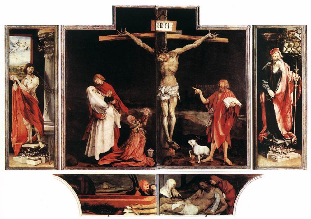 Retable d'Isenheim par Grunewald au début du XVI° siècle