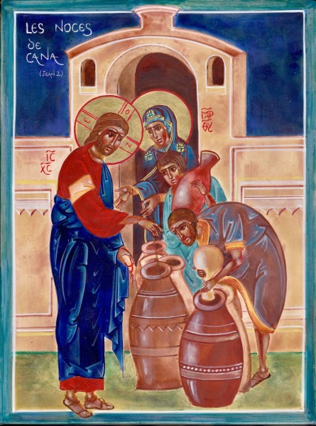 Icône des noces de Cana, par Elisabeth Lamour
