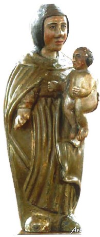 Statue de la vierge à l'enfant du sanctuaire de Notre Dame d'abet
